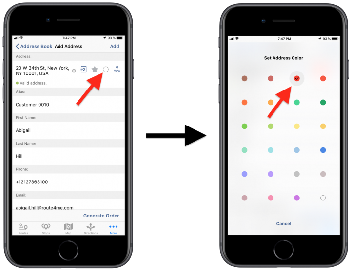 Add Delivery Contacts To Iphone Multi Stop Route Planner