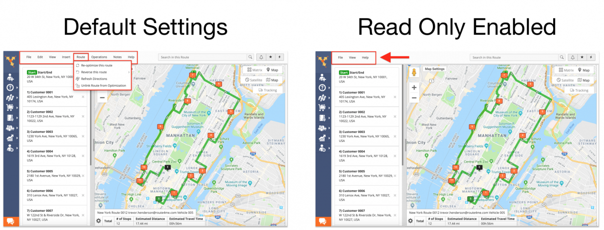 Read Only - Enabling the Read Only Mode for Users on the Route4Me Web Platform