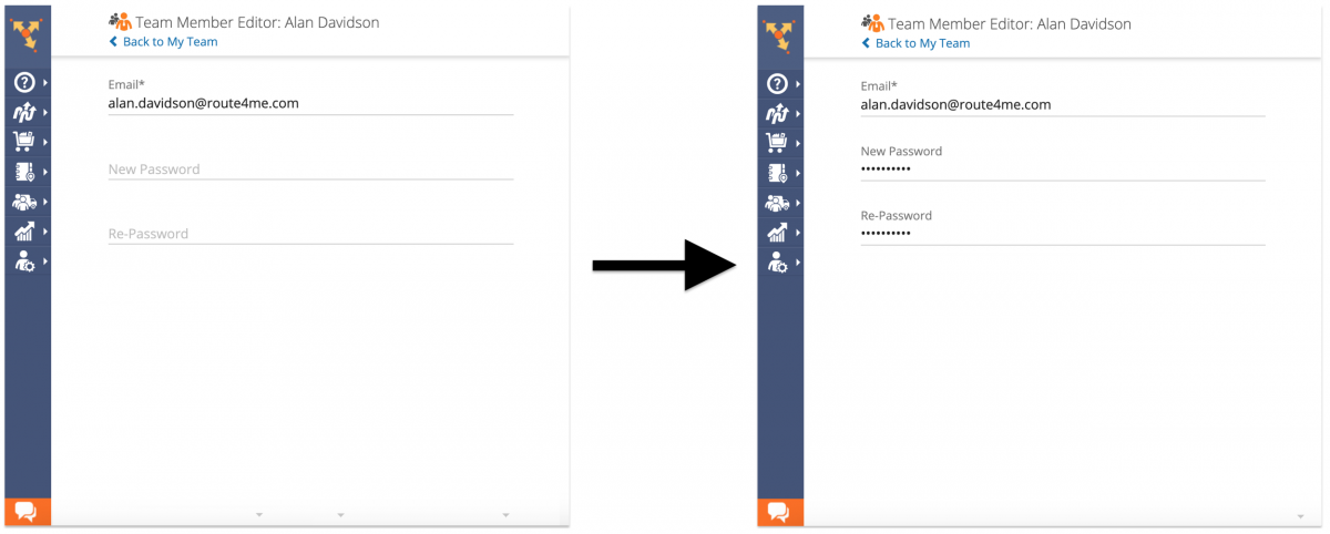 Editing User Profiles (Team Member Accounts) from the Route4Me Web Platform