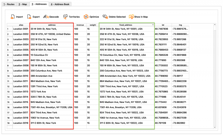 Geocoding Addresses Using the Route4Me Enterprise Architect (File Import)