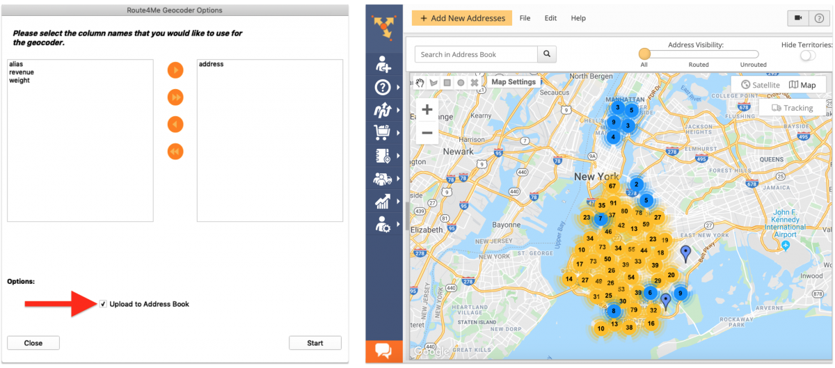 Geocoding Addresses Using the Route4Me Enterprise Architect (File Import)