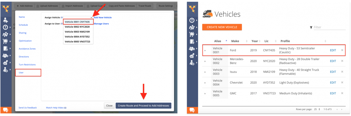 Route4Me Hazmat Routing - Creating Vehicle Profiles and Planning Routes for Transporting Hazardous Materials on the Route4Me Web Platform