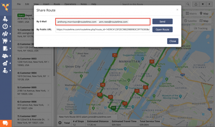 The Difference Between Sharing Routes and Assigning Users to Routes – Route4Me Web Platform