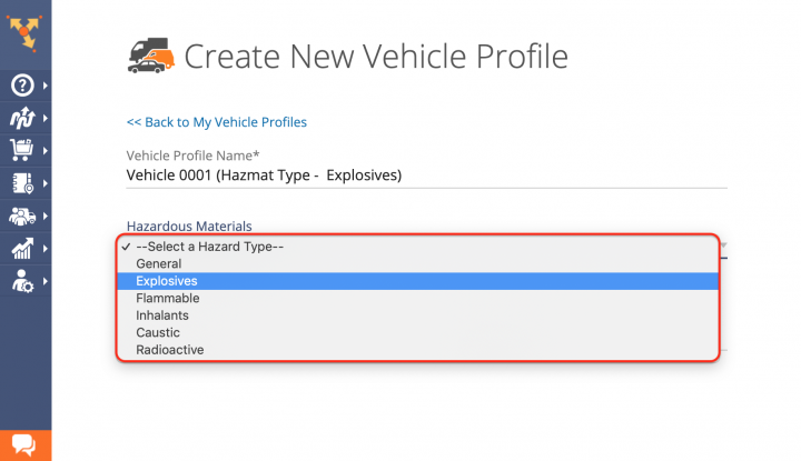 Route4Me Hazmat Routing - Creating Vehicle Profiles and Planning Routes for Transporting Hazardous Materials on the Route4Me Web Platform