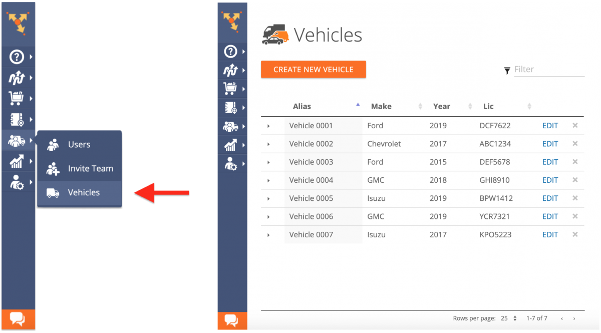 Deleting Vehicles from Your Fleet on the Route4Me Web Platform