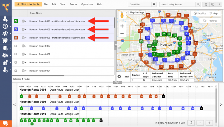 Assigning Users to Routes When Specifying Route Parameters - Route4Me Web Platform