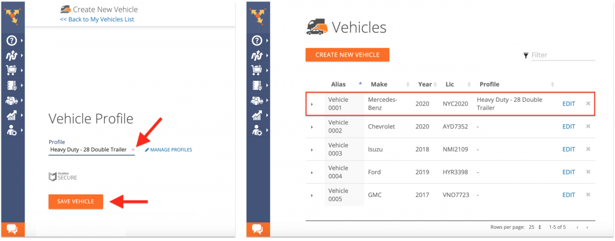 Route4Me Commercial Routing - Creating Fleet Vehicles with Commercial Parameters Using the Route4Me Web Platform