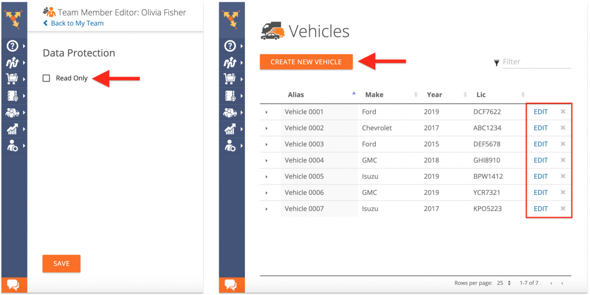 Managing the Permissions of Your Vehicles Fleet on the Route4Me Web Platform (Read Only and Company Visibility)
