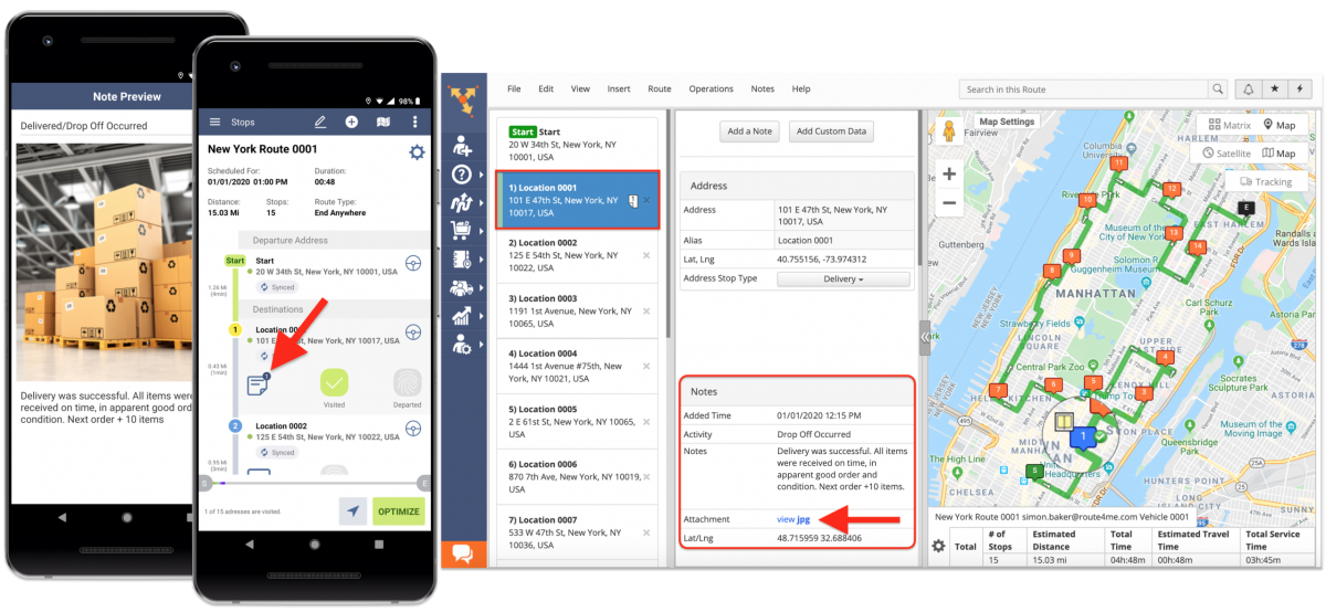 Image Attachments - Attaching Photos to Your Route Destinations Using Route4Me's Android Route Planner