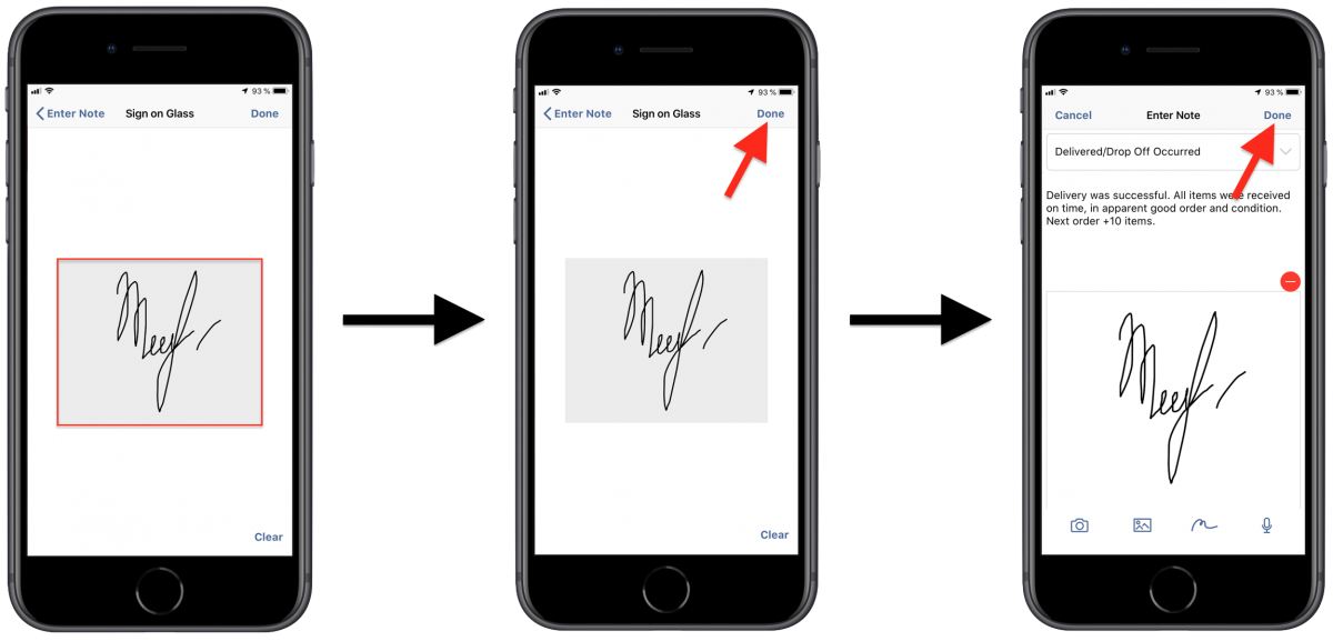 Signature Capture - Collecting Customer Signatures Using Route4Me's iPhone Route Planner