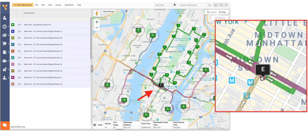 Cross-Docking Route4Me Route Planning and Optimization