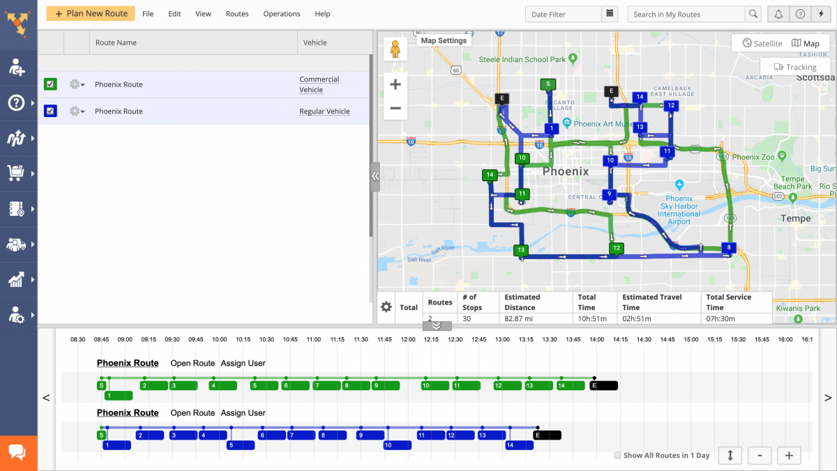 Commercial Vehicle Routing vs Regular Vehicle Routing (Examples) - Route4Me Web Platform