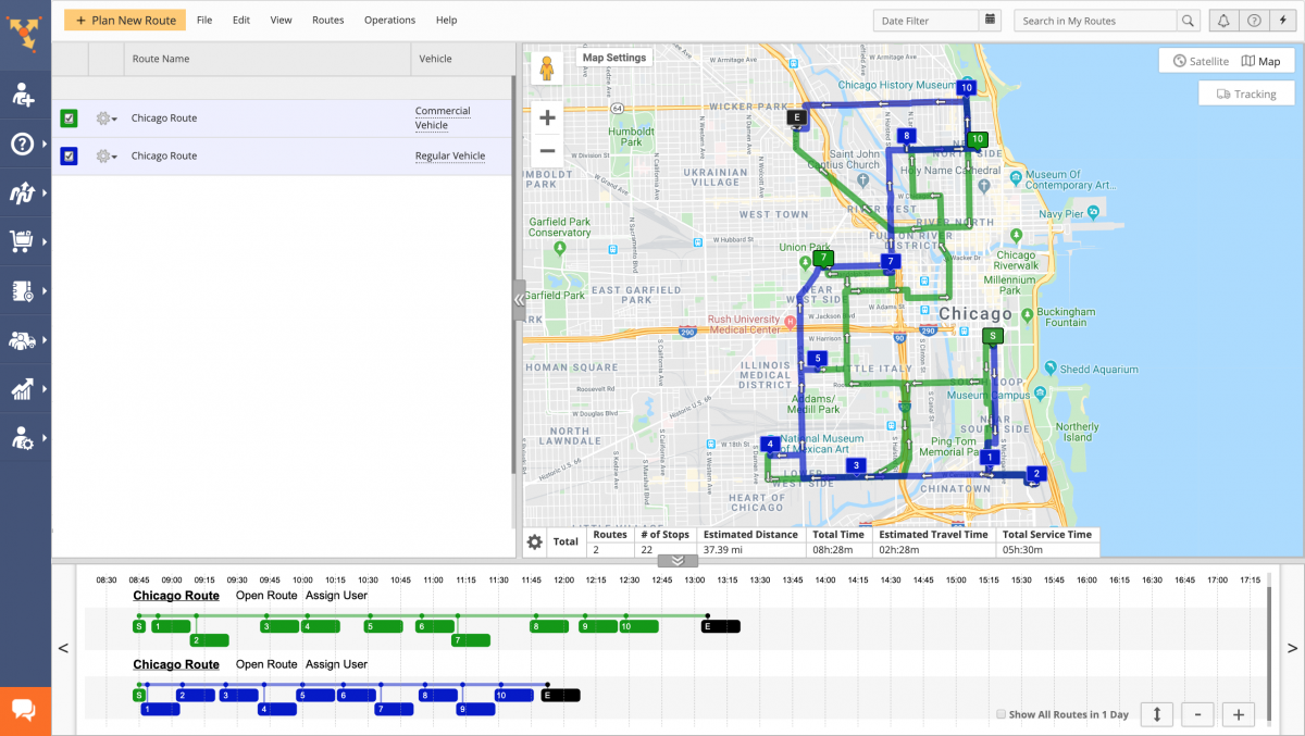 Commercial Vehicle Routing vs Regular Vehicle Routing (Examples) - Route4Me Web Platform