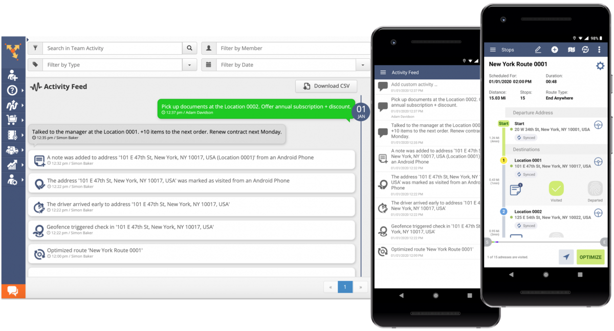 Route4Me Android Live Chat - Using the Live Chat in the Activity Stream on Your Route4Me Android Route Planner