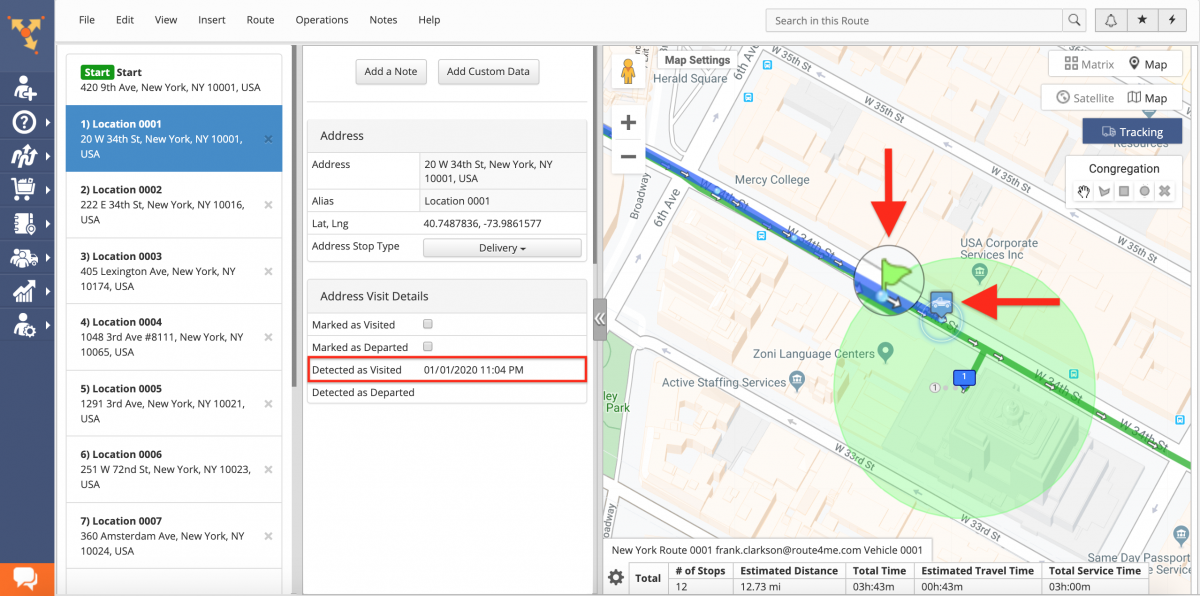 The Difference Between Geofence Detected and Manually Marked Visitation and Departure Timestamps
