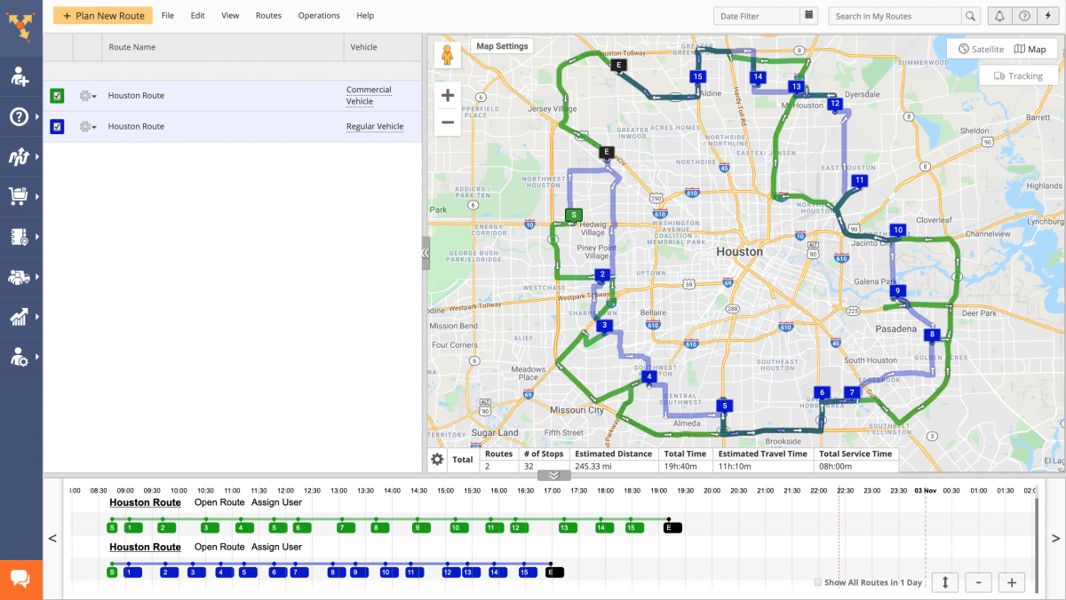 Commercial Vehicle Routing vs Regular Vehicle Routing (Examples) - Route4Me Web Platform