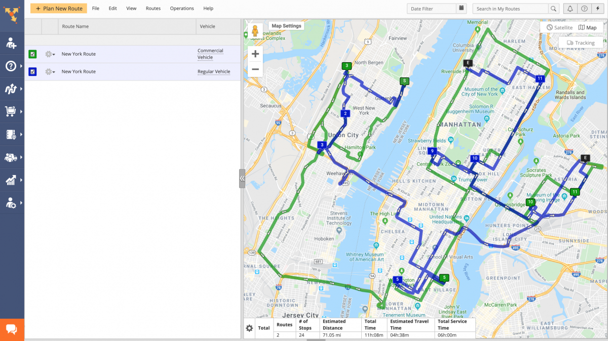 Commercial Vehicle Routing vs Regular Vehicle Routing (Examples) - Route4Me Web Platform