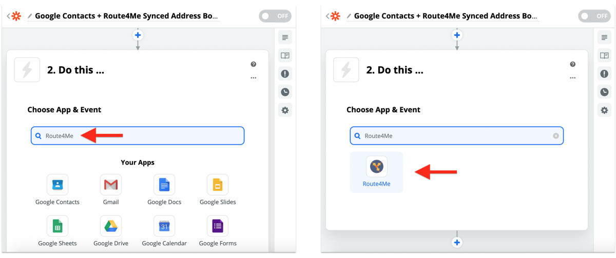 Google Contacts Integration With Route4Me via Zapier - Synchronizing Google Contacts With the Route4Me Synced Address Book