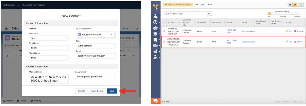 Salesforce Integration With Route4Me via Zapier - Synchronizing Salesforce Contacts With the Route4Me Synced Address Book