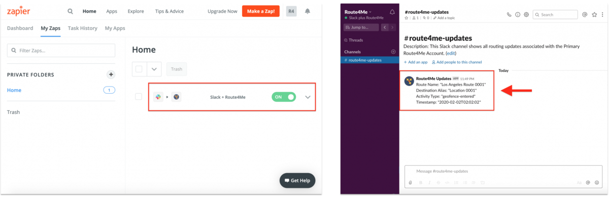 Slack Integration With Route4Me via Zapier - Synchronizing Your Route4Me Account Updates With a Dedicated Slack Channel