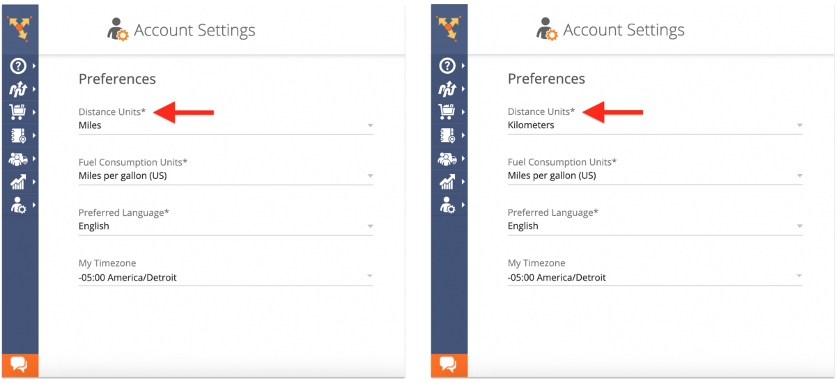 Account Preferences - Adjusting Your Route4Me Web Account Preferences (Distance Units, Fuel Consumption Units, Language, and Time Zone)