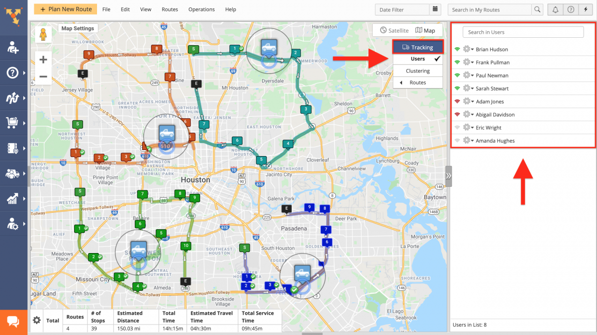 User Clustering – Using the Map Clustering When Tracking Multiple Team Members on the Interactive Map in Near Real-Time