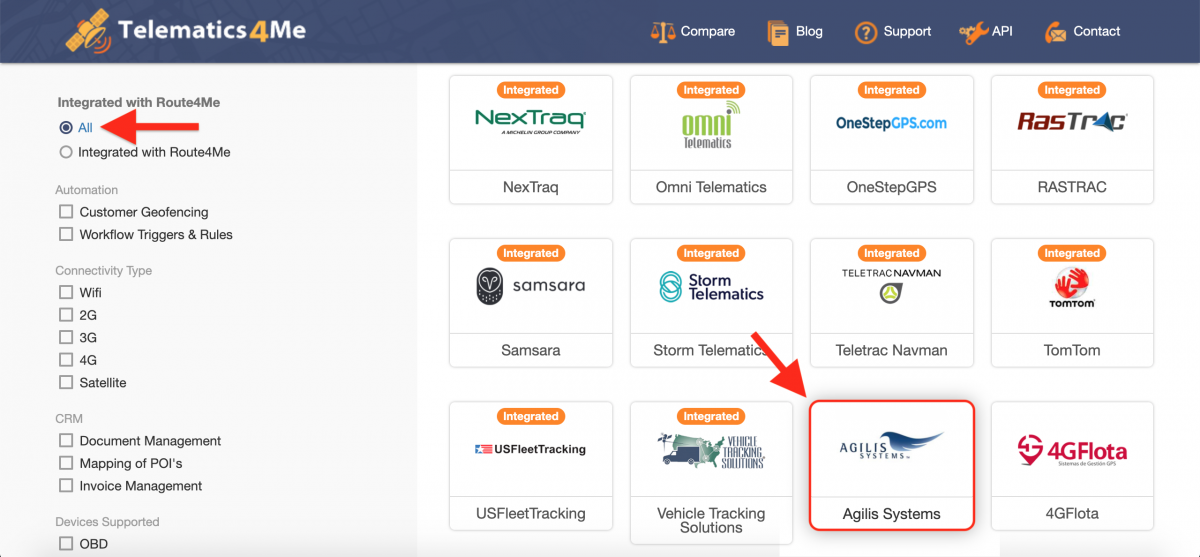 Requesting Integration with Telematics Vendors on Telematics4Me