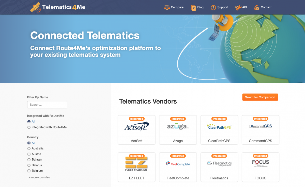 Requesting Integration with Telematics Vendors on Telematics4Me