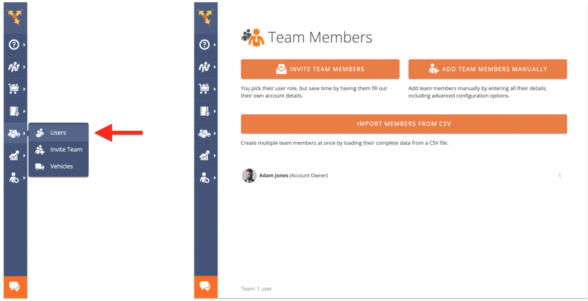 Bulk Member Import - Uploading Multiple Users into the Route4Me Team Editor