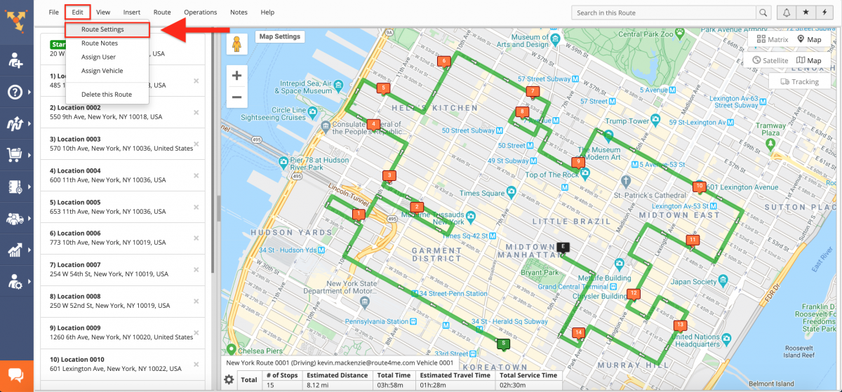 Bicycling Optimization - Optimizing Routes with Bicycling Directions on the Route4Me Web Platform
