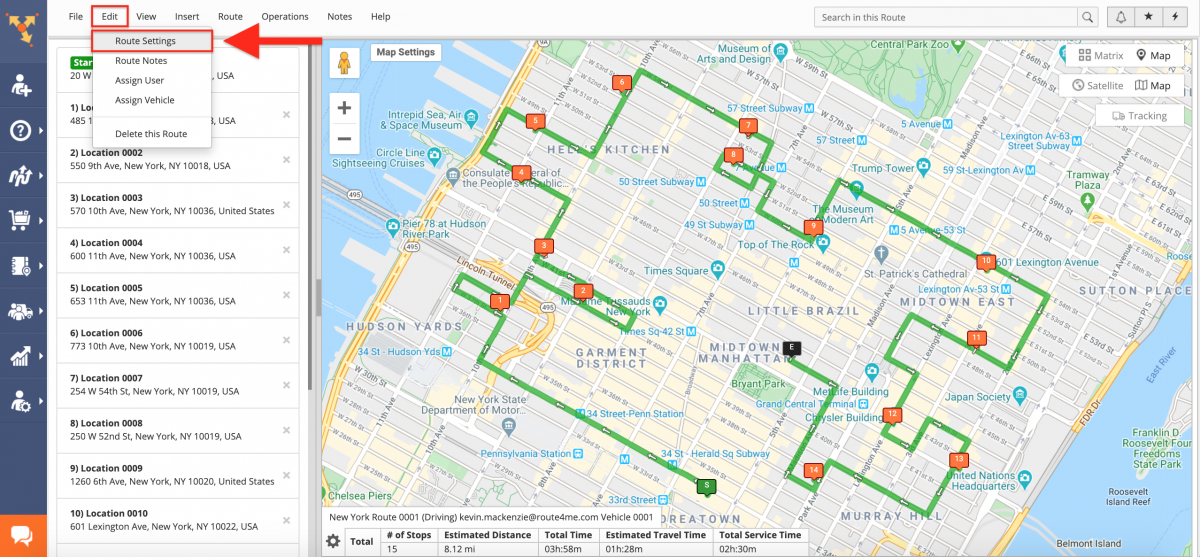 Walking Optimization - Optimizing Routes with Walking Directions on the Route4Me Web Platform