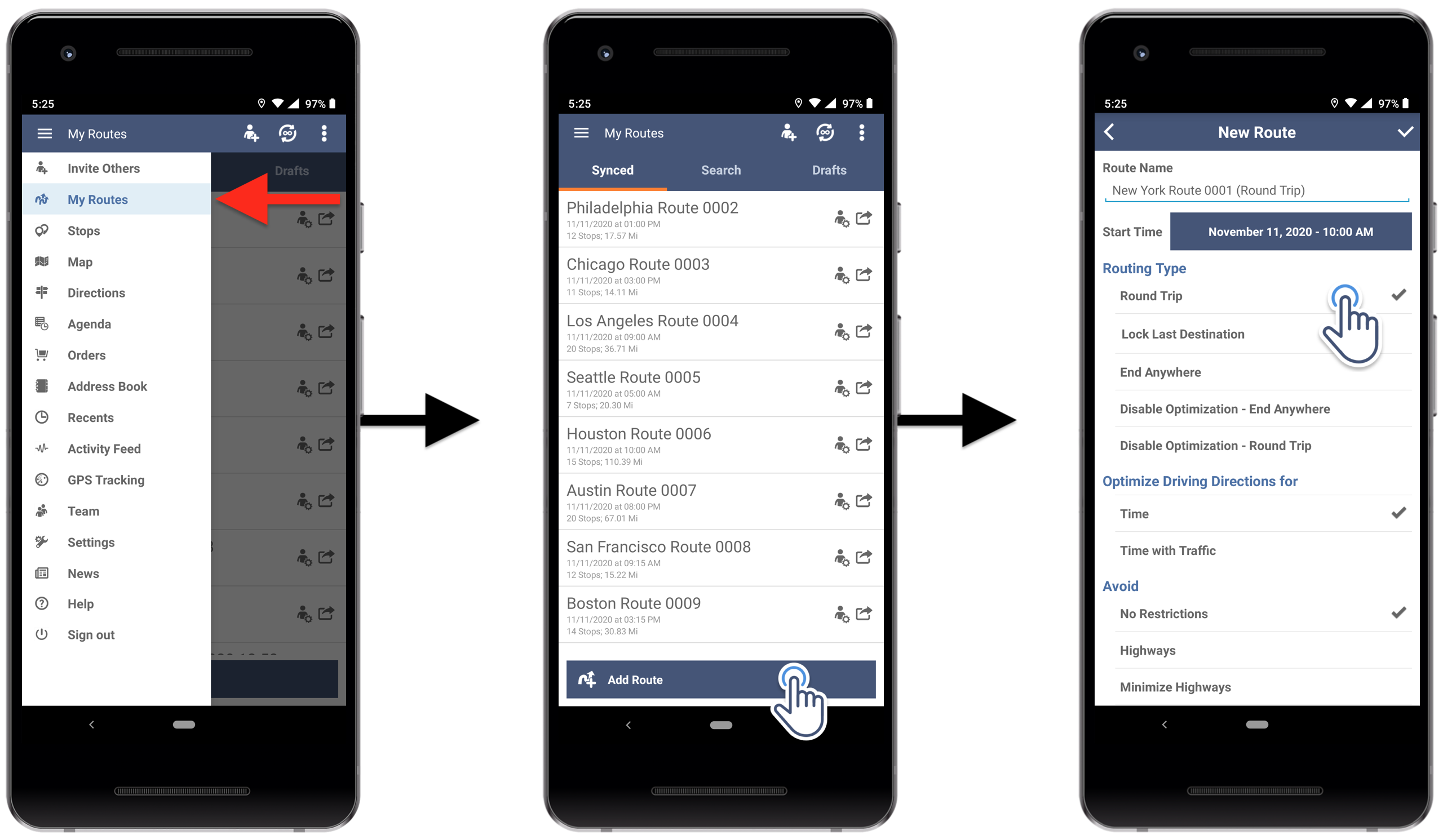 Round Trip Route Optimization On Mobile Route Planner App