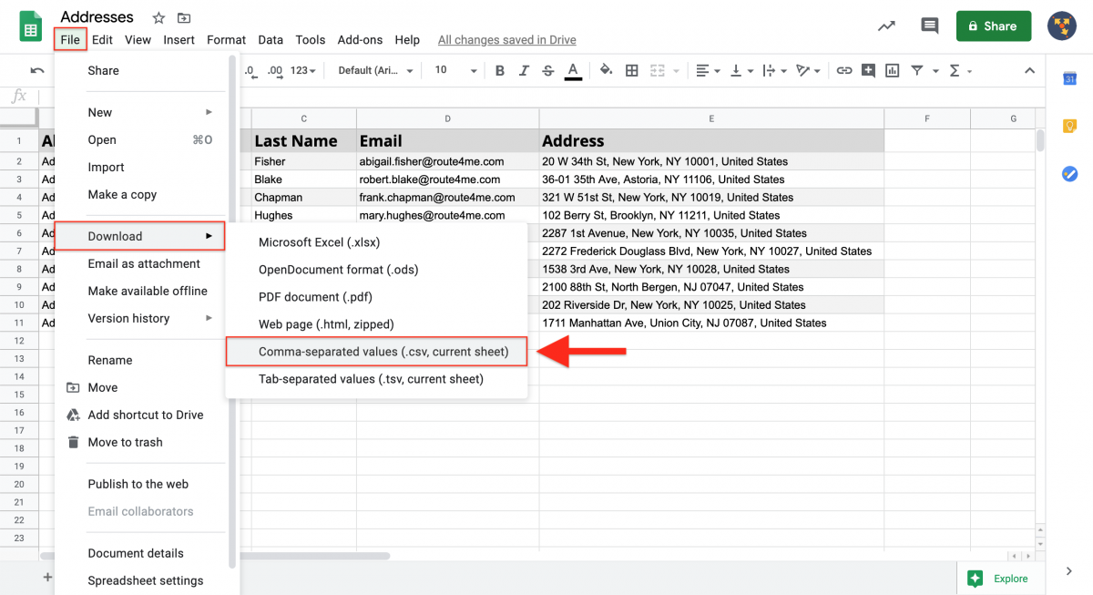 How to Make Your Upload Files Smaller, Convert Spreadsheets to CSV Files, and Upload Addresses Using the Territory Management Add-On