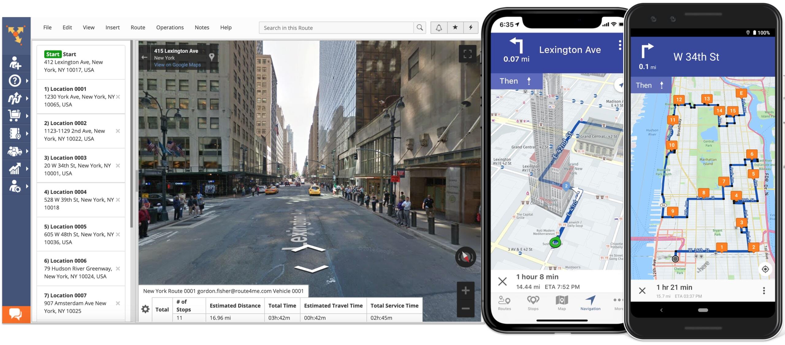 Truck navigation on commercially approved roads with Route4Me's Route Planner apps.