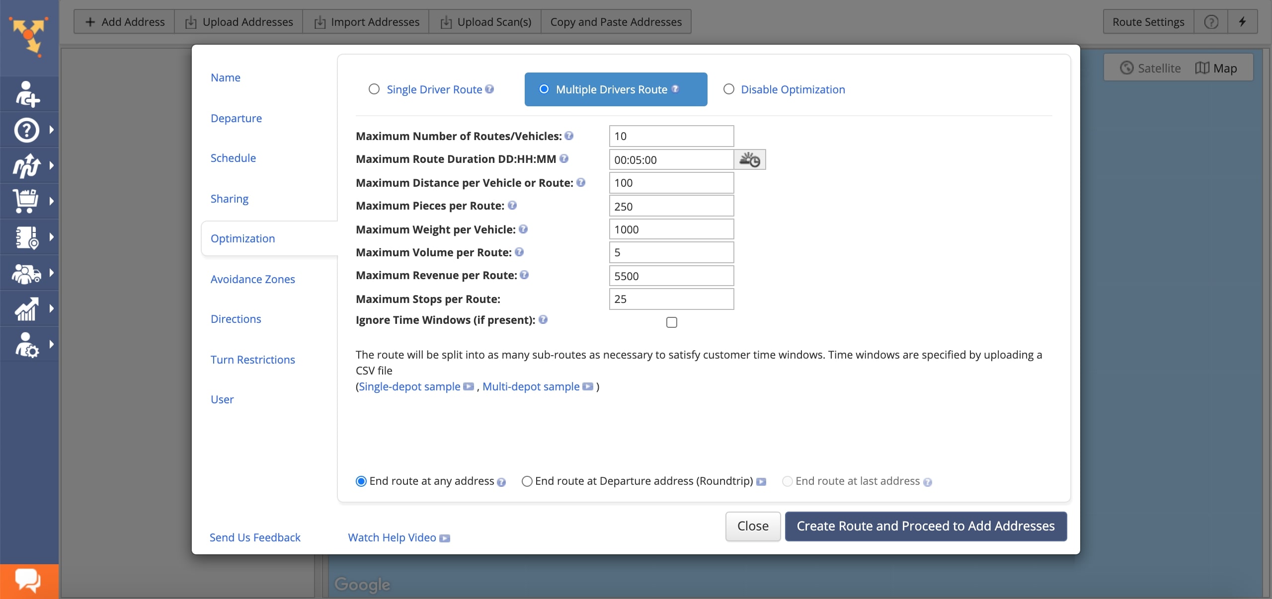 Route optimization rules for multi-driver routes that factor in vehicle capacity parameters.