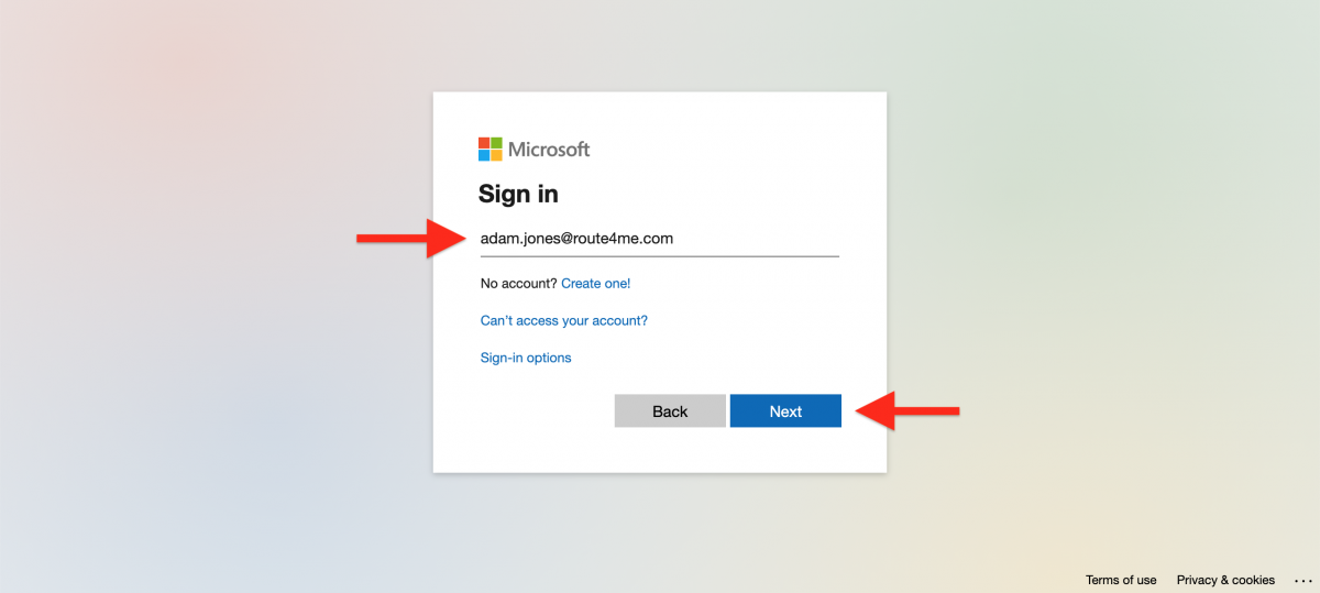 Input the email address associated with your Microsoft account into the corresponding field.