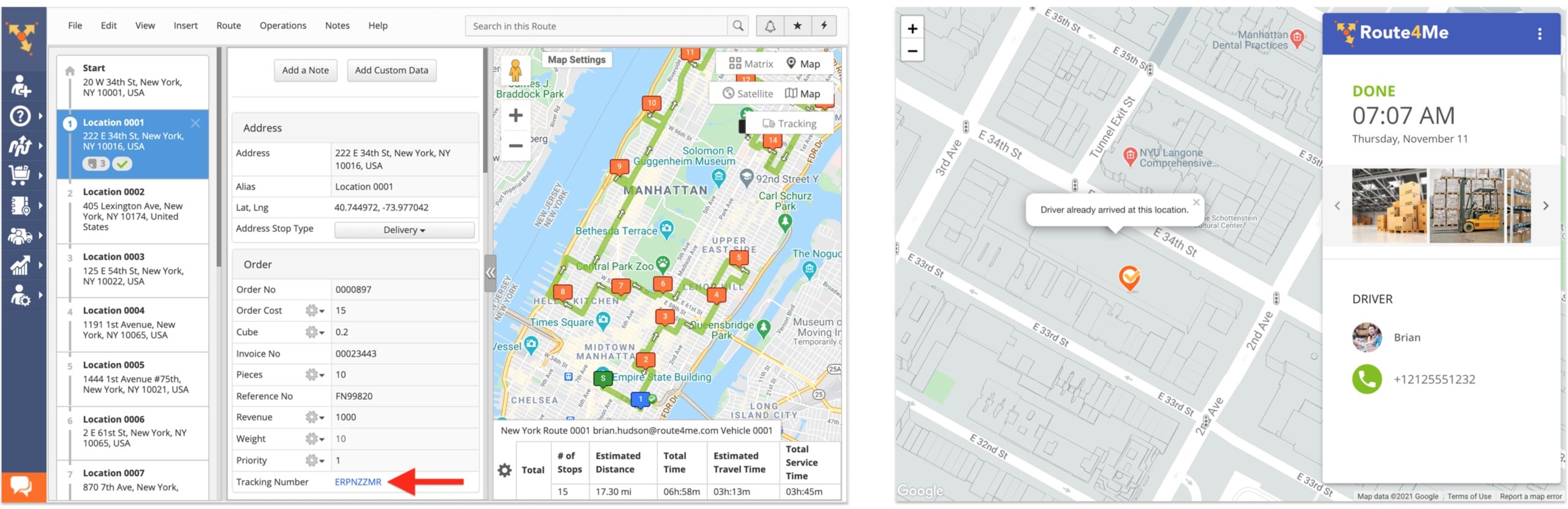 Package tracking Customer Portal for last mile carrier tracking.