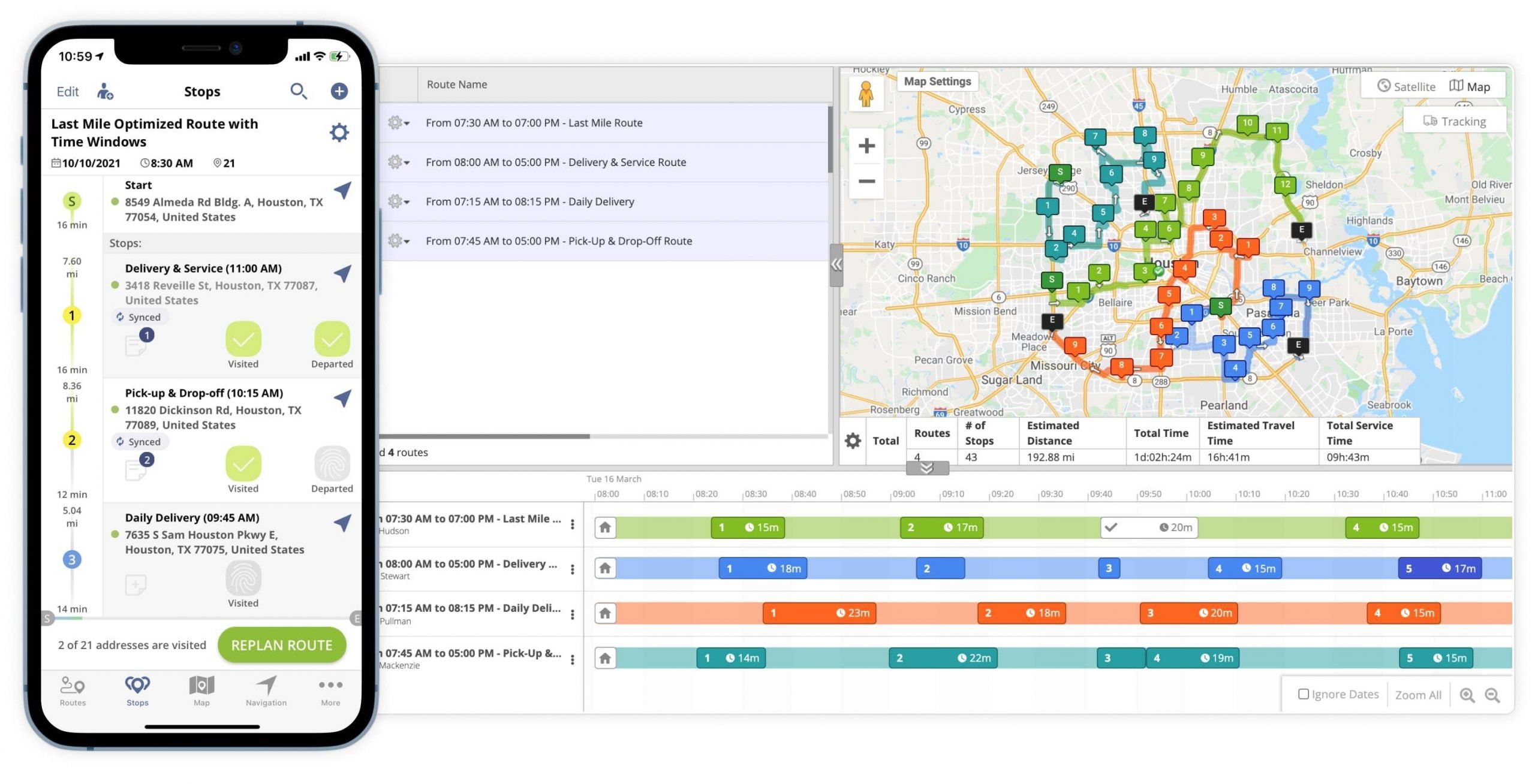 Schedule a daily route using Route4Me's route scheduling software. 