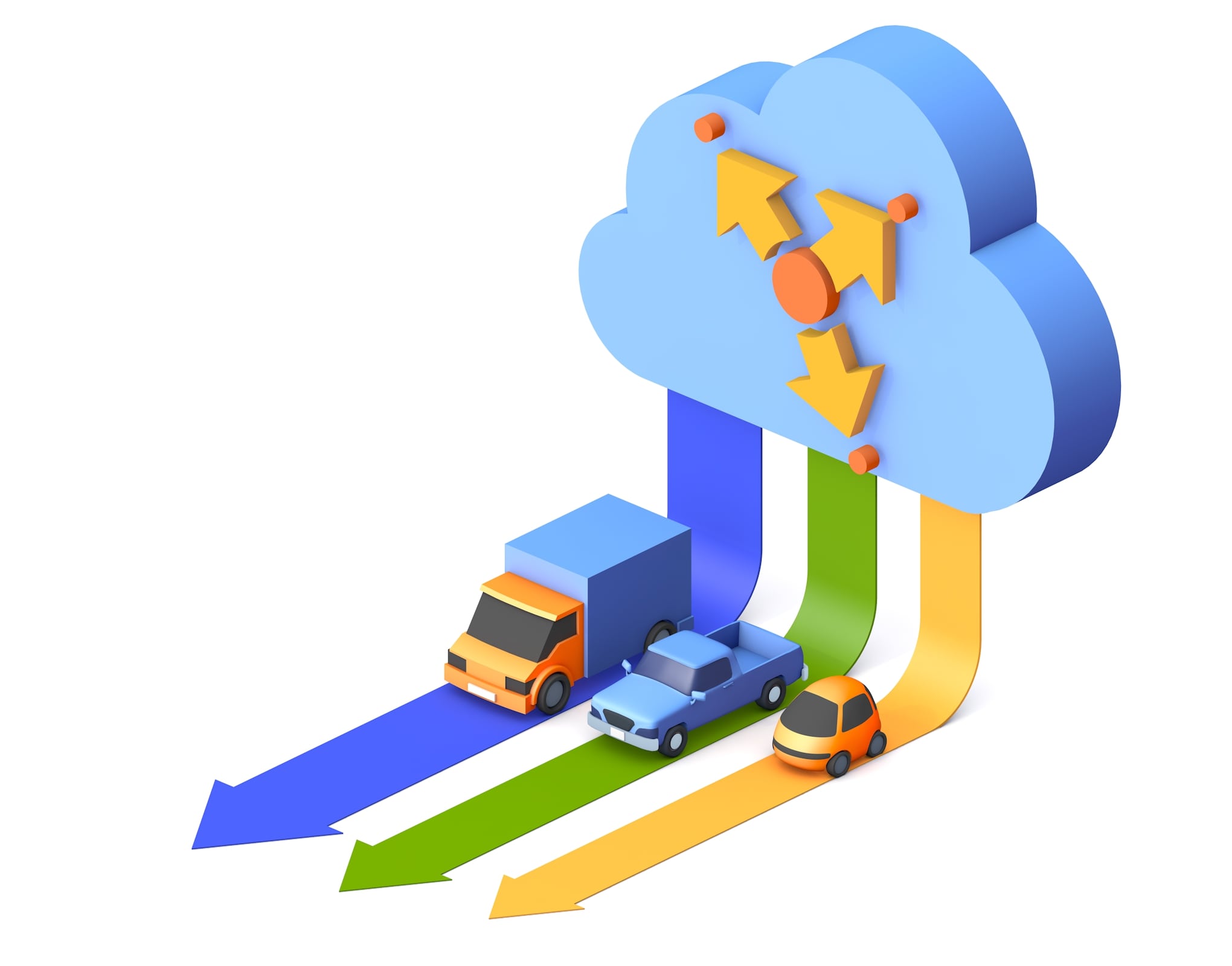 Route optimization with vehicle capacity parameters for a mixed fleet of vehicles.