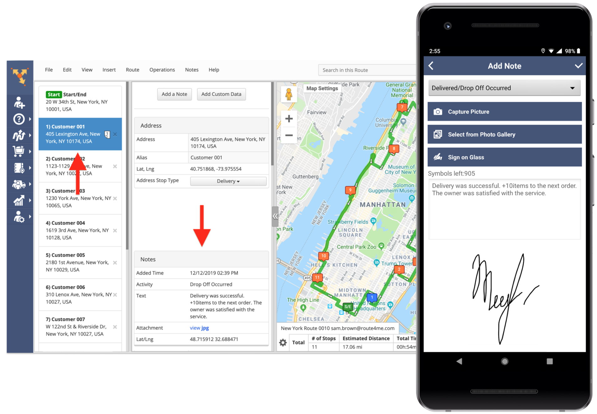 Direct Store Delivery Signature Capture on Android or iOS Devices