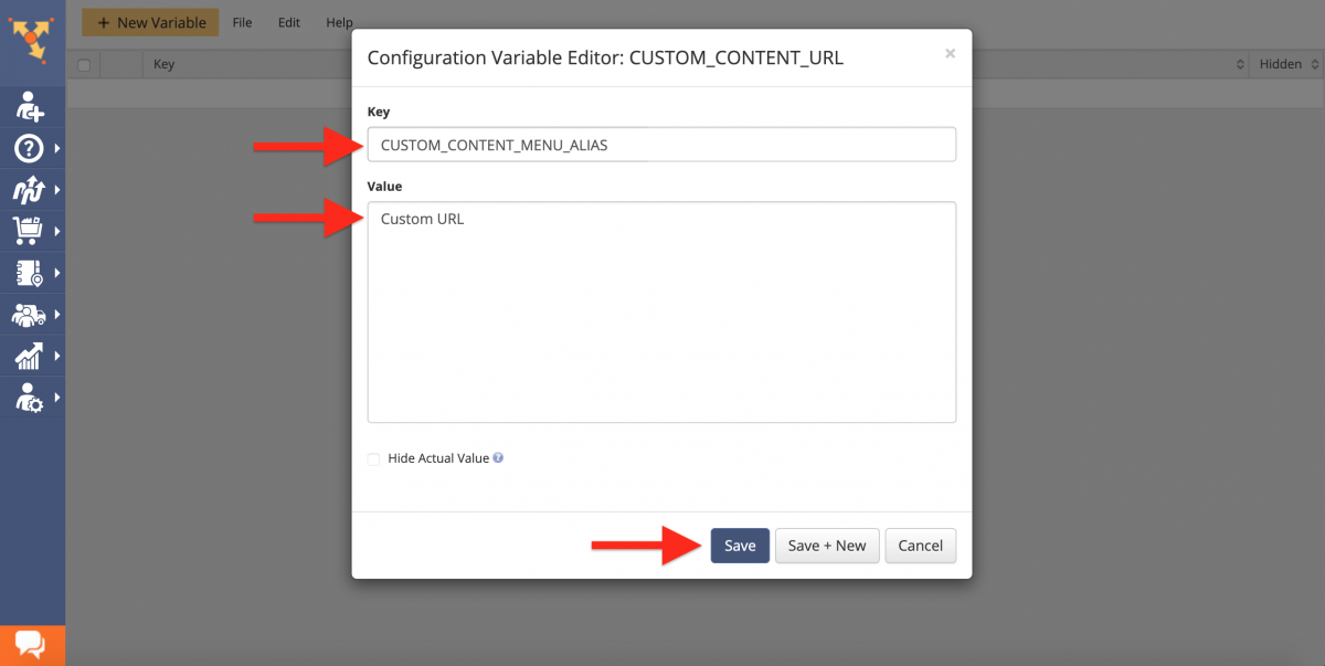 Use route optimization software white labeling config to name custom website URL tab in the app.