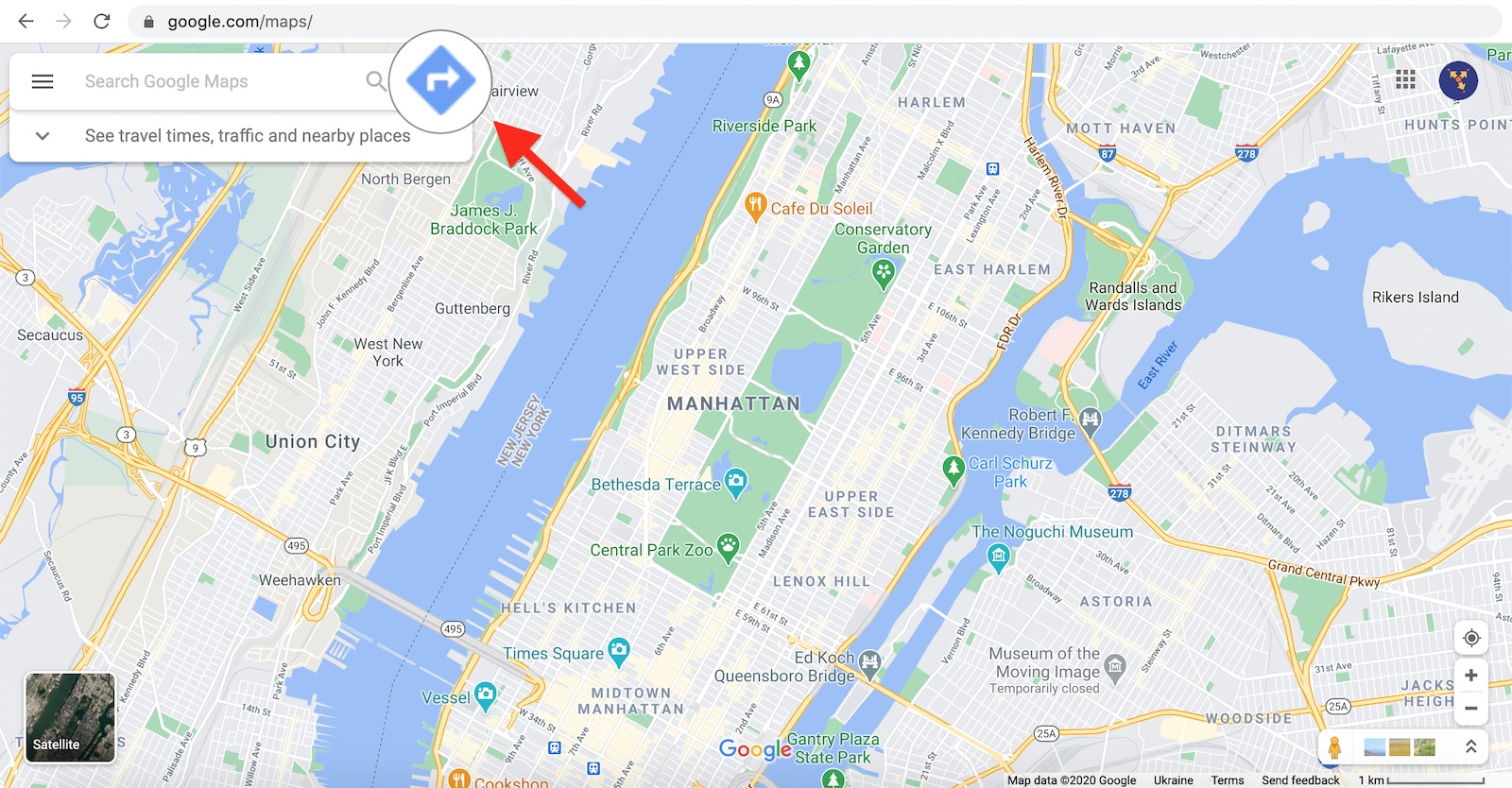 Getting directions on the Google Maps multiple stop route planner