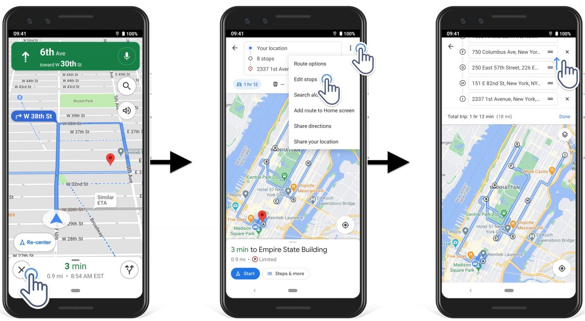 google maps route planner
