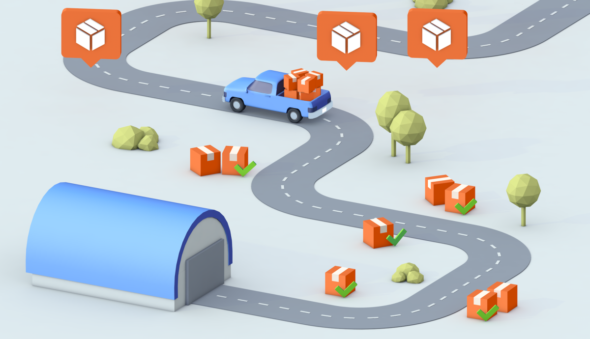 Map customer addresses and plan optimized delivery routes with auto order to route distribution.