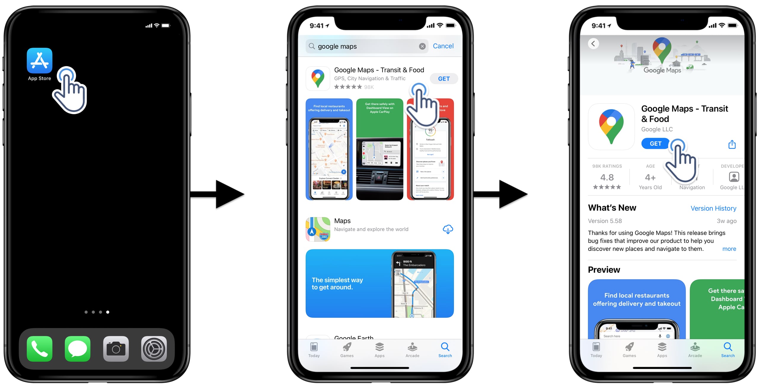 Εγκατάσταση της εφαρμογής Google Multi Stop Route Planner σε ένα iPhone