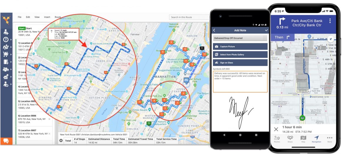 A complete delivery management system with proof of delivery, GPS navigation, route optimization, and route planner app