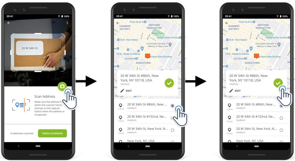 Order fulfillment process on route planner for eCommerce businesses offering local delivery