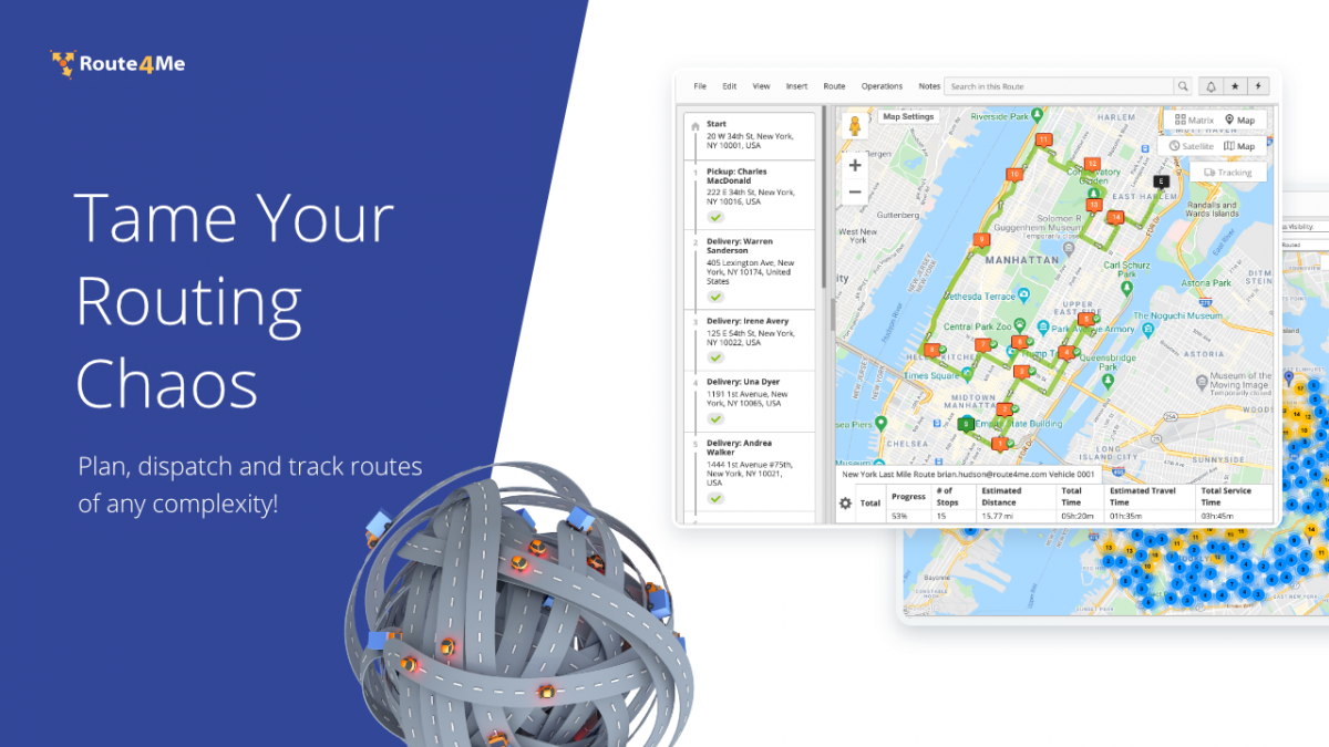 Implement route planning and route optimization software for delivery drivers and delivery vehicles.