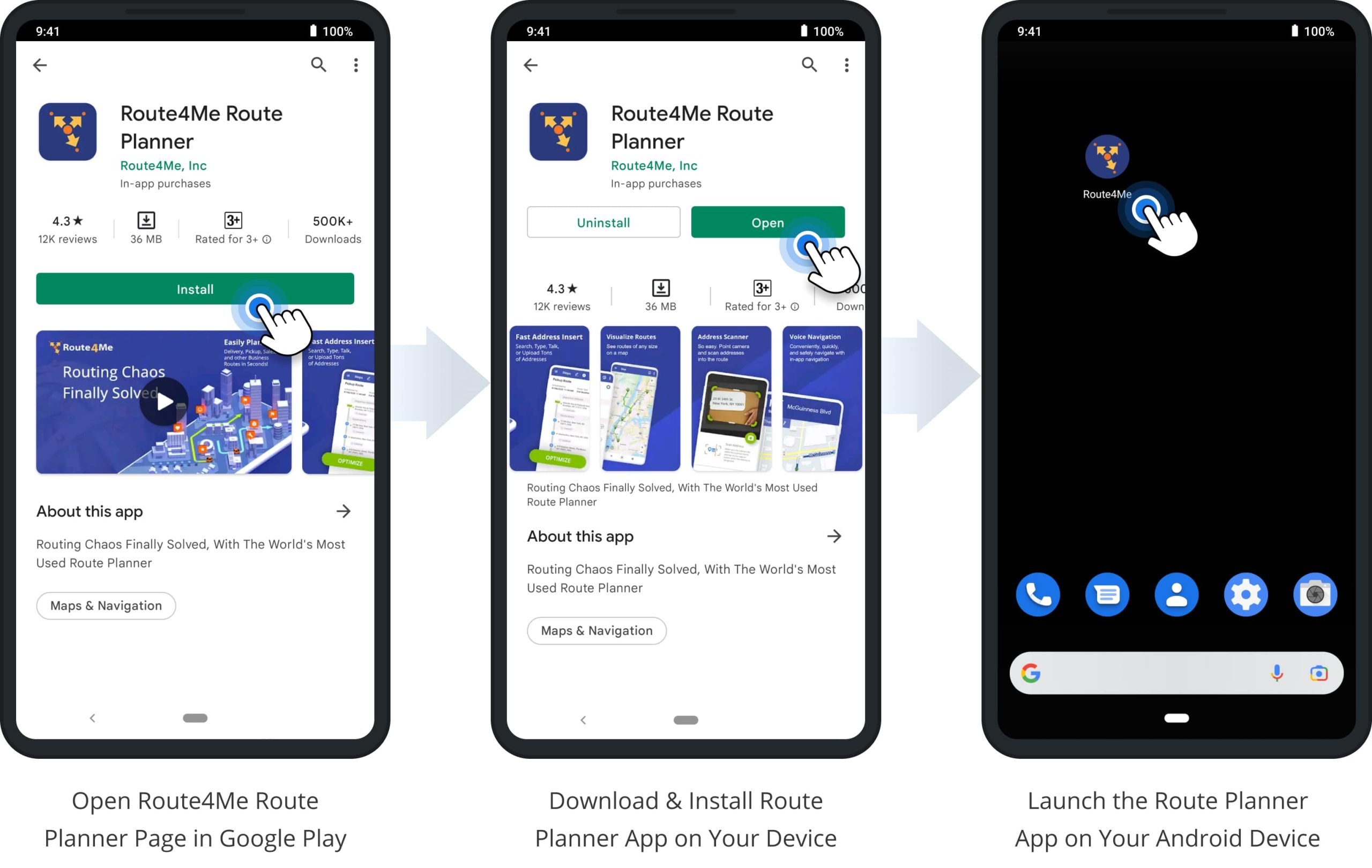 Downloading multi stop route planner apps with unlimited stops for delivery drivers