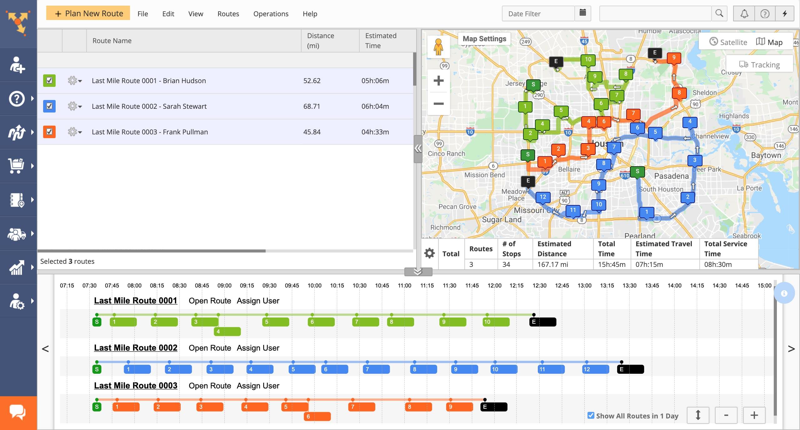 Planning routes that account for the commercial vehicle parameters of snow removal vehicles with snow plow route optimization software.